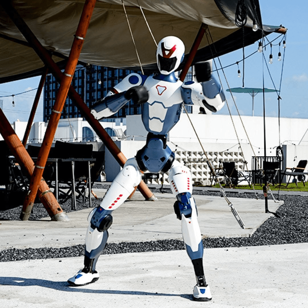 Unitree R1 humanoid robot standing outdoors